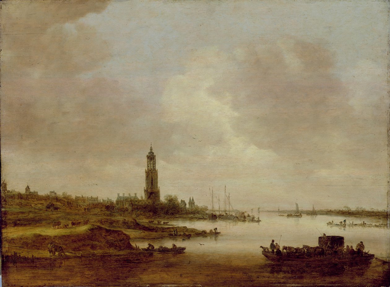 Kilátás Rhenen felől (nyugat felől) alkotó: Jan Josephsz van Goyen