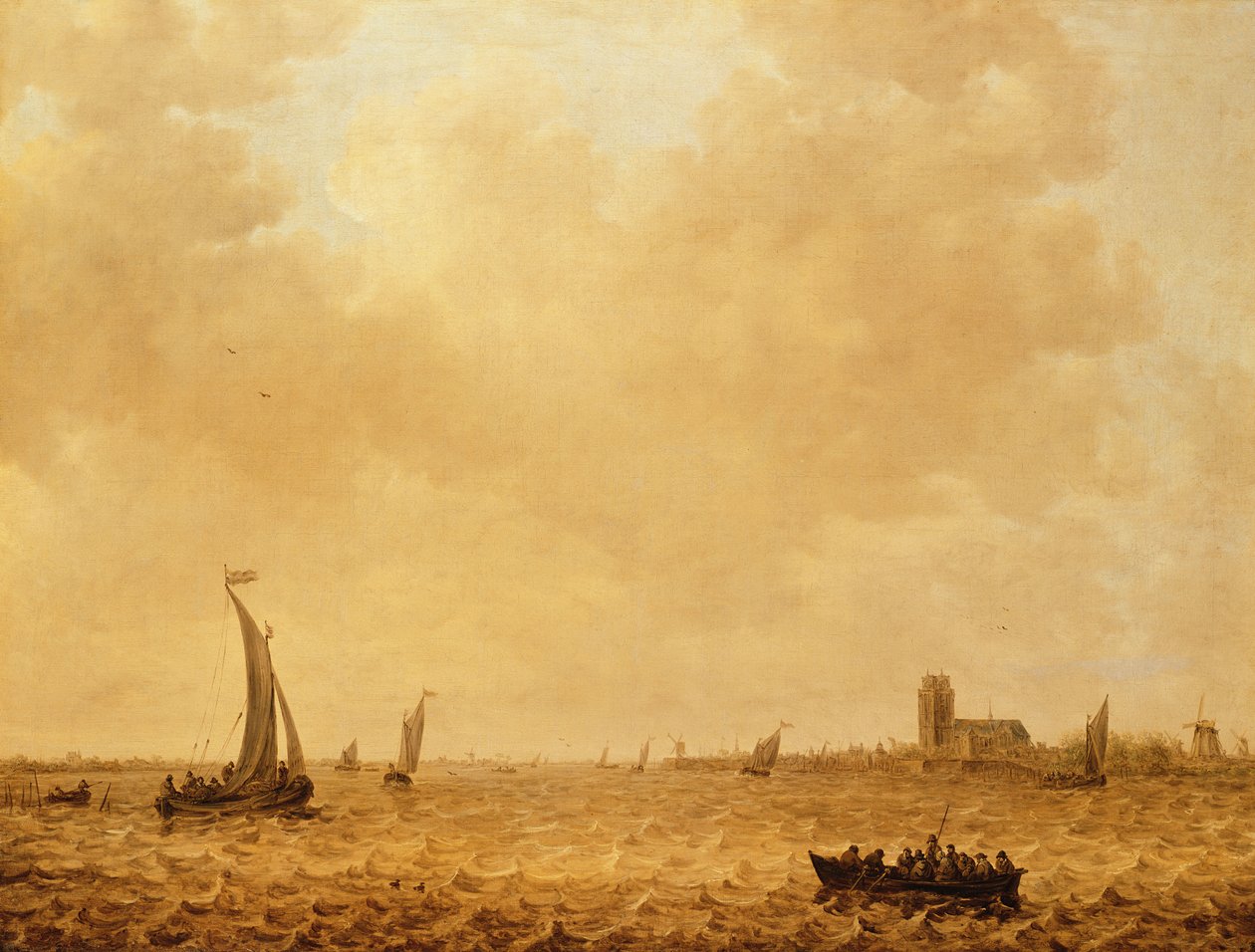 Kilátás a régi Maasra, Dordrecht alkotó: Jan Josephsz van Goyen