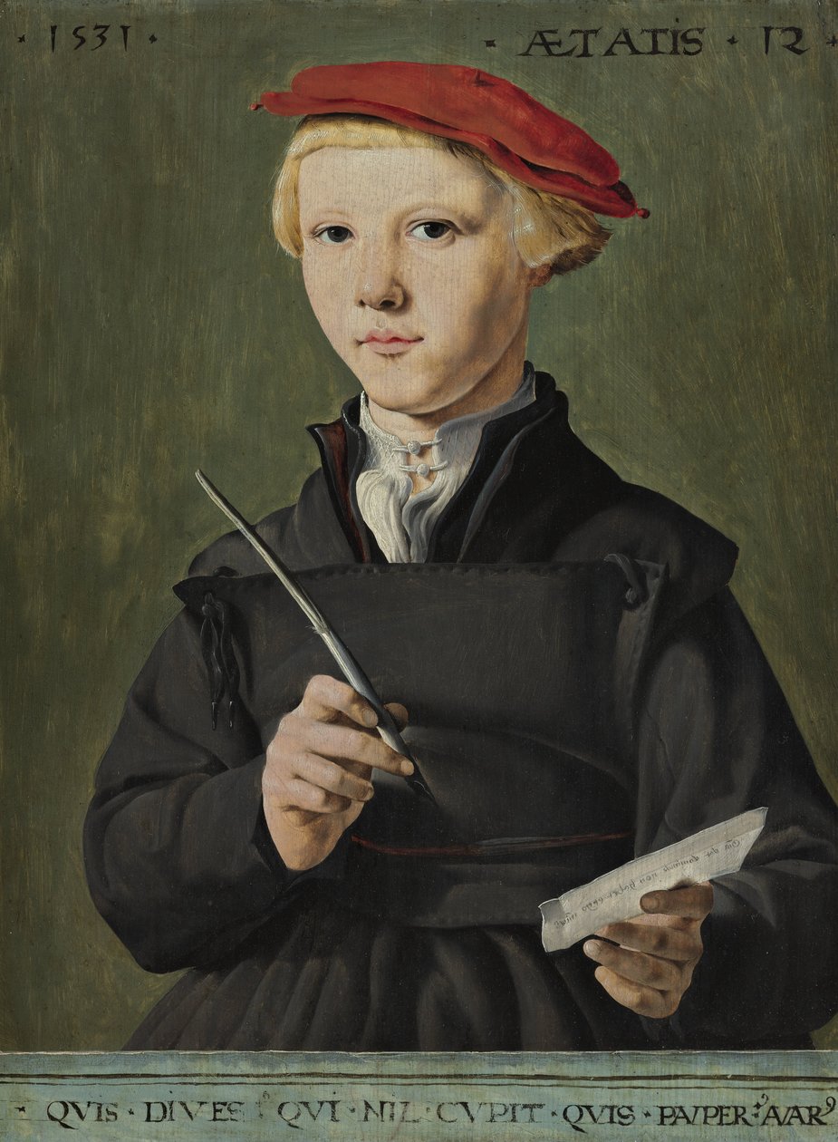 Egy fiatal tudós portréja alkotó: Jan van Scorel