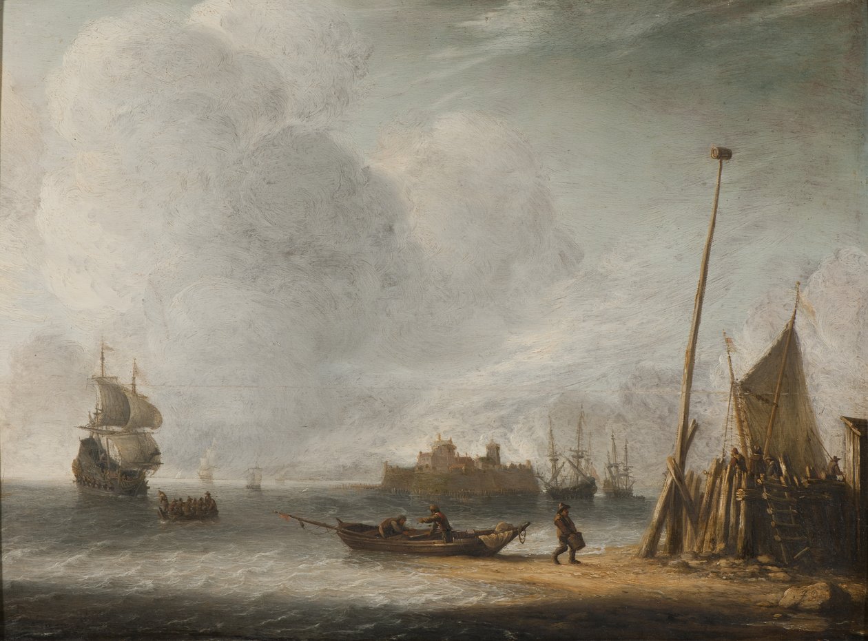A tengerparton (olaj a tölgyre) alkotó: Jan Abrahamsz. Beerstraten