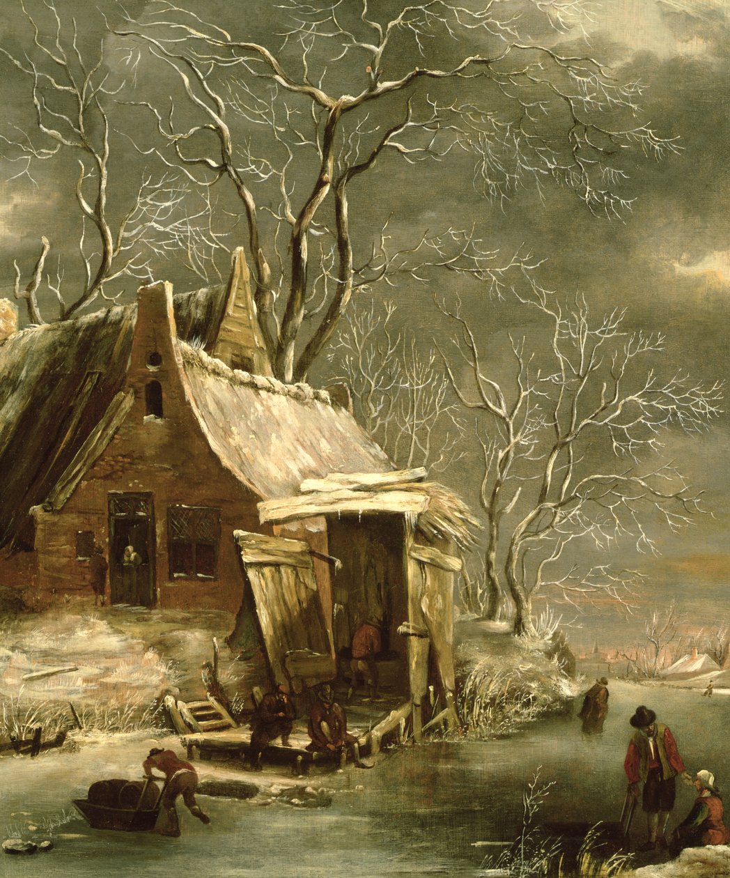 Amszterdam, téli jelenet, 17. század alkotó: Jan Abrahamsz. Beerstraten