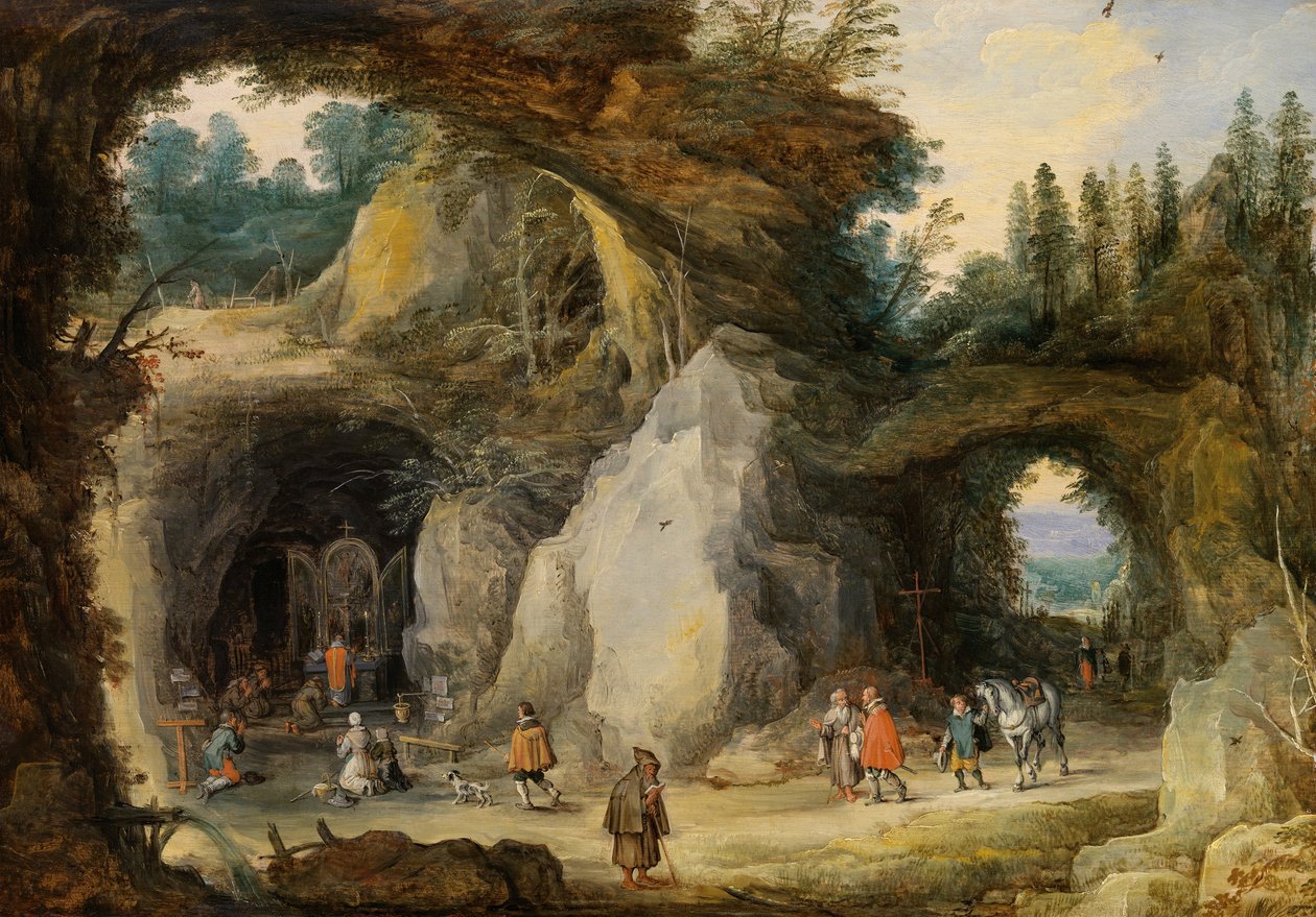 Remete a barlang előtt alkotó: Jan the Elder Brueghel