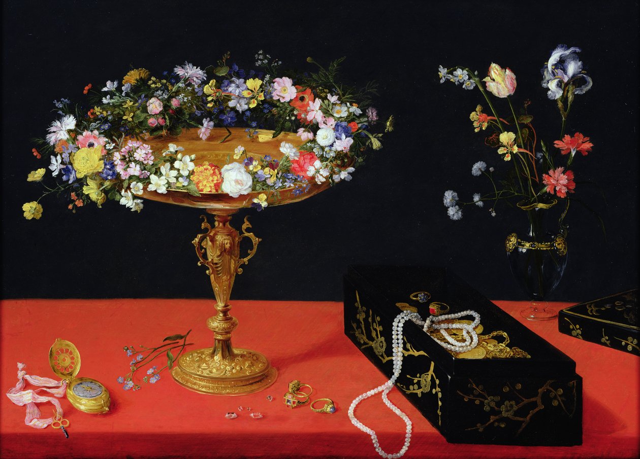 Egy Tazza csendélete virágokkal alkotó: Jan the Elder Brueghel