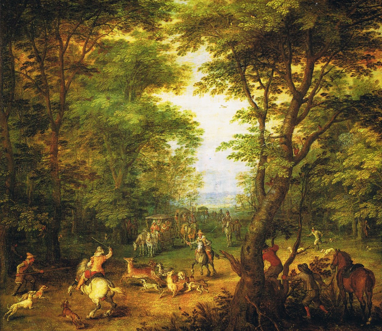 Szarvas vadászat az erdőben alkotó: Jan the Elder Brueghel