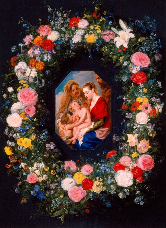 Szent Család Virágfüzérrel alkotó: Jan the Elder Brueghel