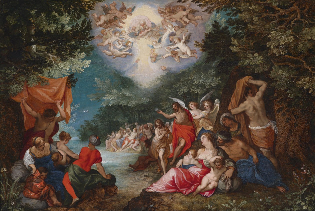 Krisztus megkeresztelkedése a Jordán folyóban alkotó: Jan the Elder Brueghel
