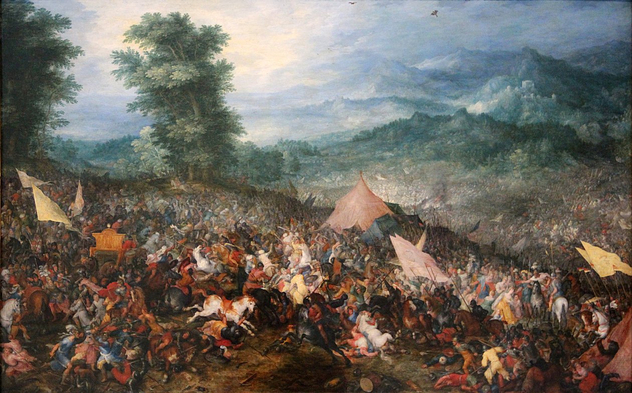 A gaaugamelai csata 1602. október 1 -jén alkotó: Jan the Elder Brueghel