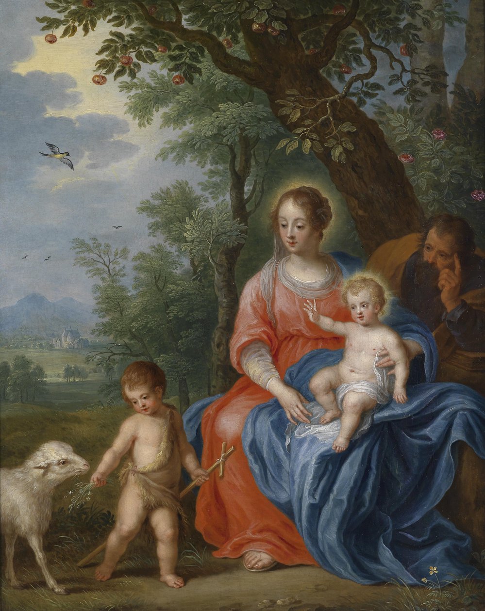 A Szent Család a fiúval és a báránnyal alkotó: Jan Brueghel the Younger