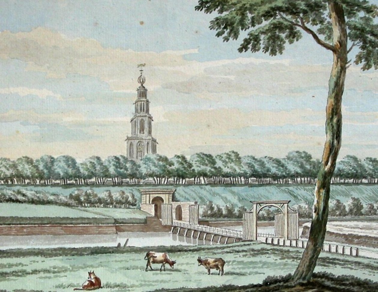Külső Oosterpoort és Oosterpoortenbrug Groningen városfalával alkotó: Jan Bulthuis