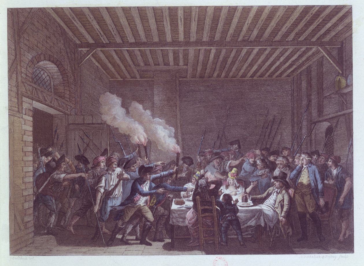 XVI. Lajos (1754-93) letartóztatása Varennes-ben, 1791. június 22. alkotó: Jan Bulthuis