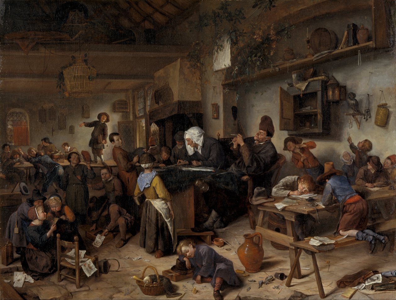 Fiúk és lányok iskolája alkotó: Jan Havickszoon Steen