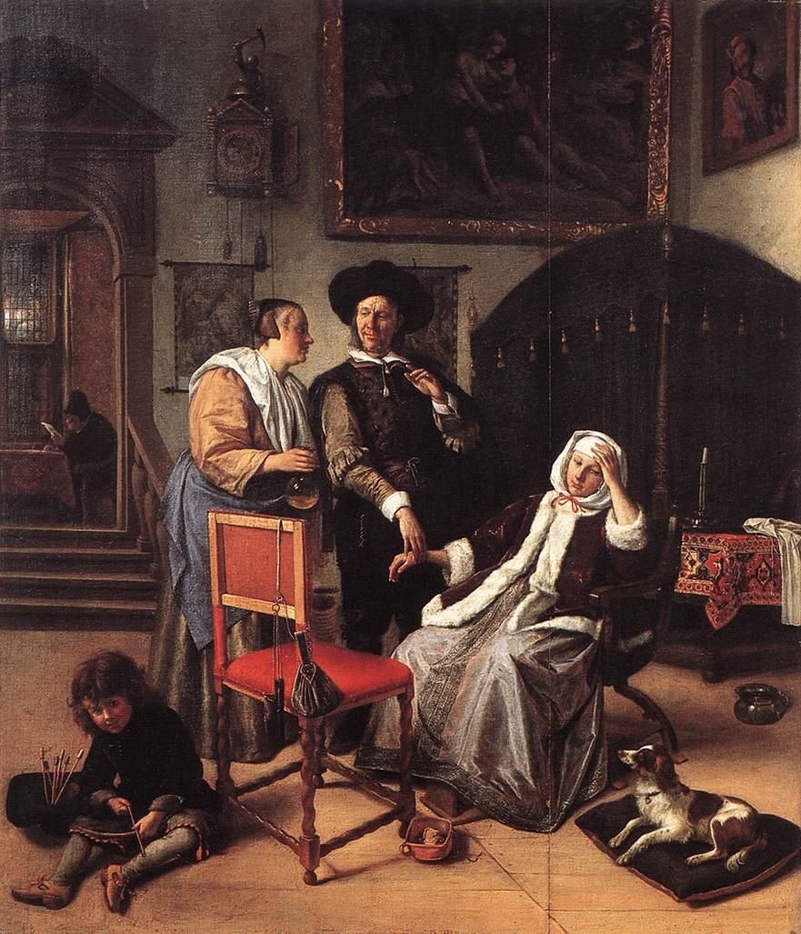 Látogatnak az orvosok alkotó: Jan Havickszoon Steen
