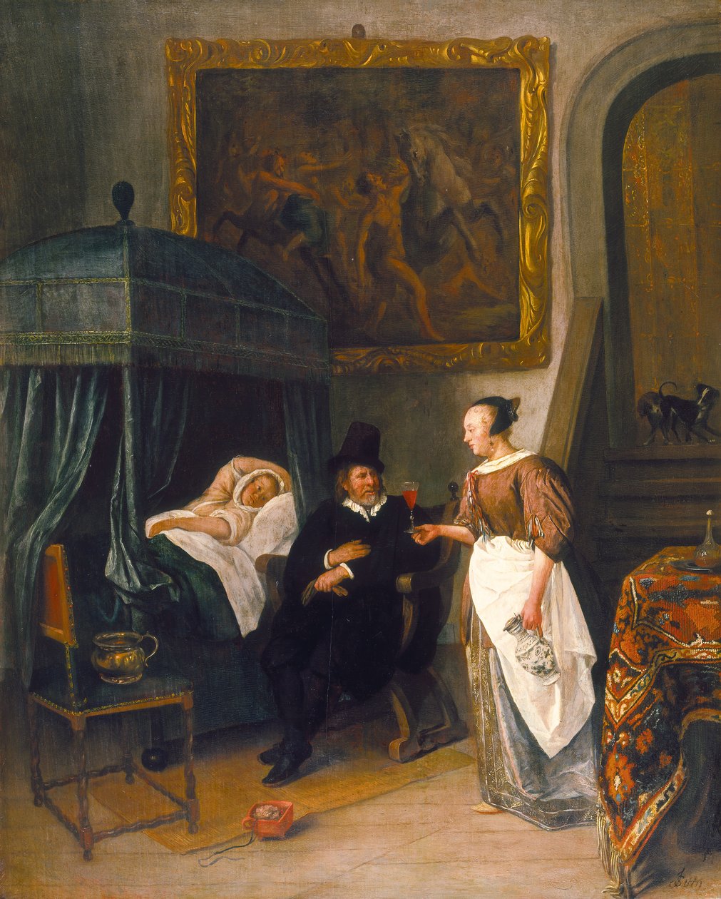 Látogatnak az orvosok alkotó: Jan Havickszoon Steen