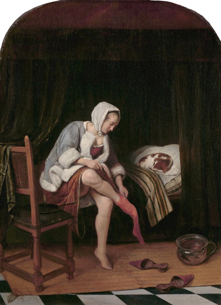 Nő a WC -jében alkotó: Jan Havickszoon Steen