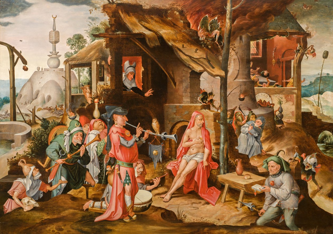 Jób kigúnyolása alkotó: Jan Mandijn