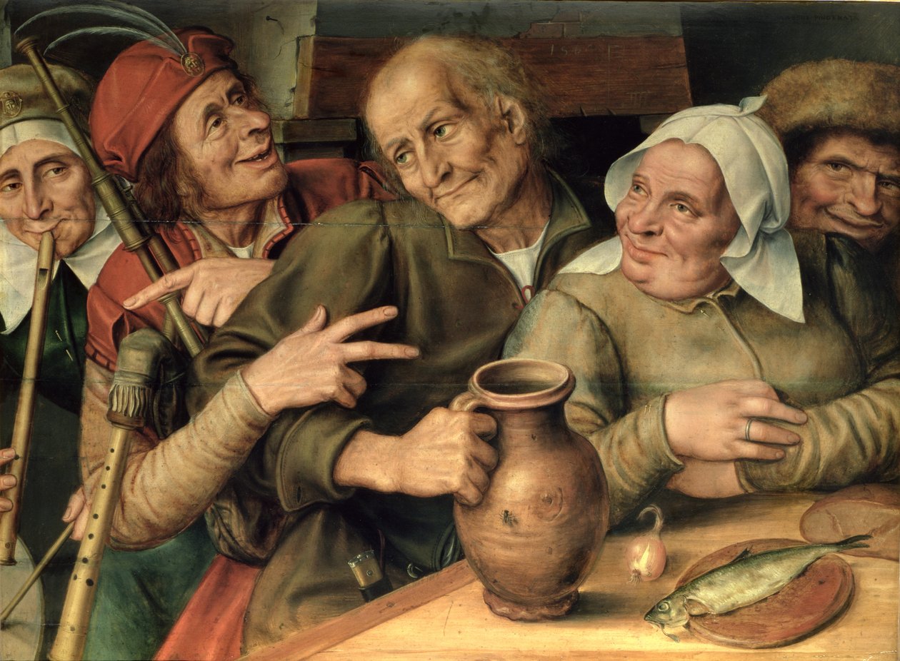 Jovial Company, 1564 (panel) alkotó: Jan Massys or Metsys