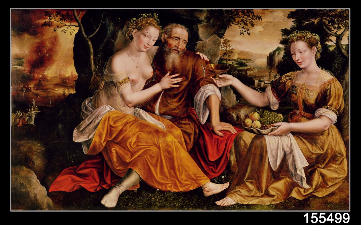 Lót és lányai, 1565 körül alkotó: Jan Massys or Metsys