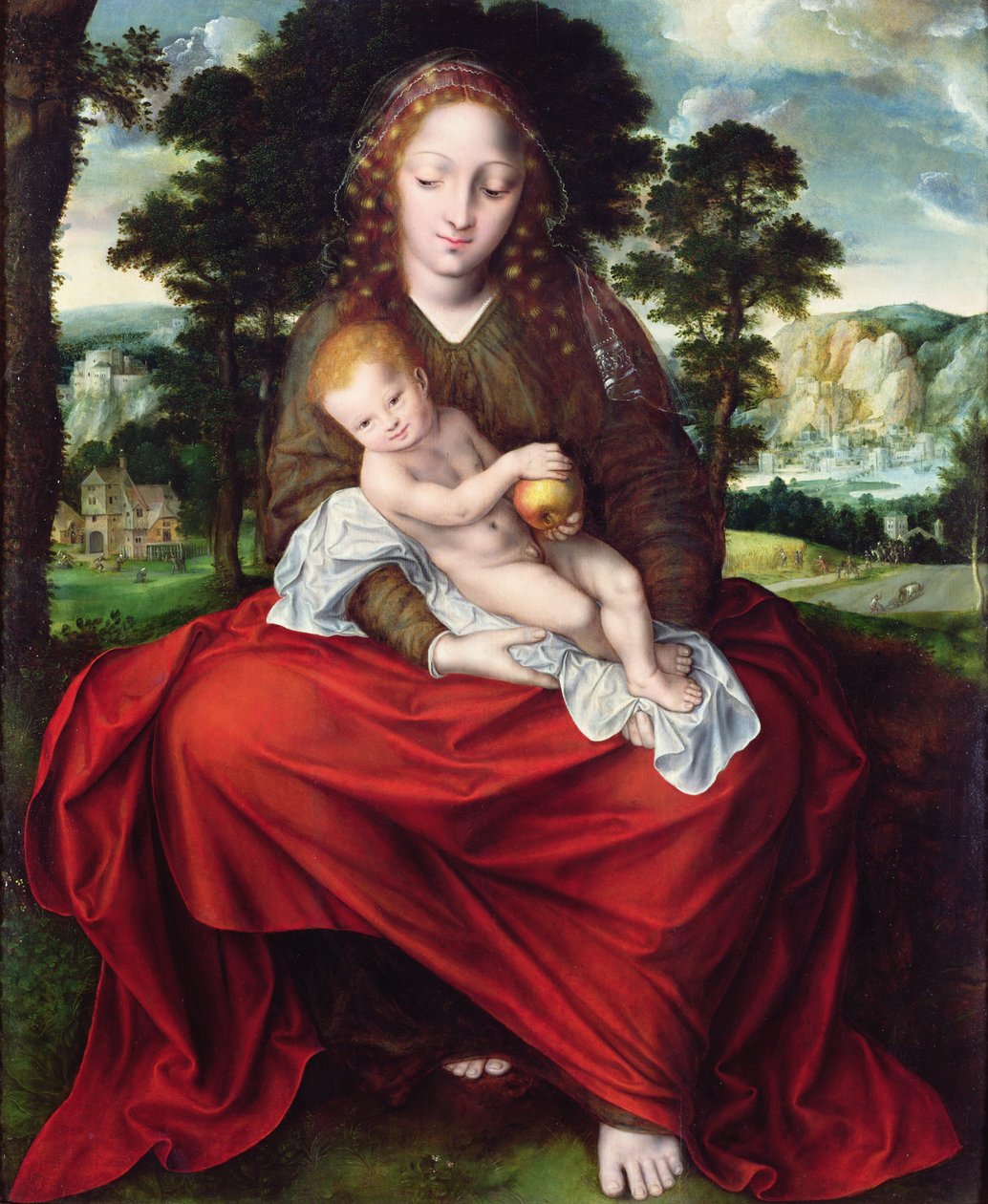Madonna és gyermeke alkotó: Jan Massys or Metsys