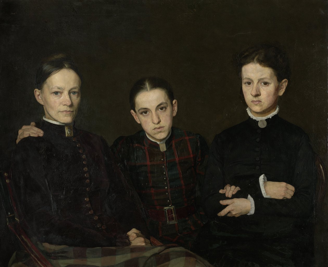 Cornelia, Clara és Johanna Veth portréja, 1885 alkotó: Jan Pieter Veth