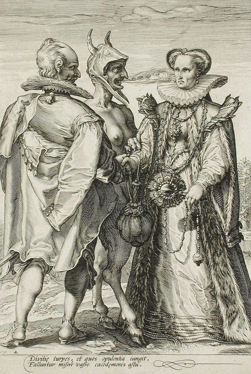 Házasság pénzért, A házasság-trilógia 2. táblája, 1594 körül alkotó: Jan Saenredam