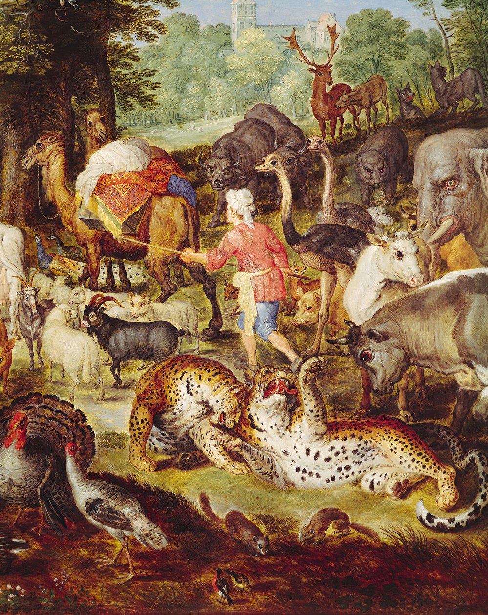 Noé bárkája, a jobb oldal részlete, idősebb Jan Brueghel festménye után alkotó: Jan Snellinck