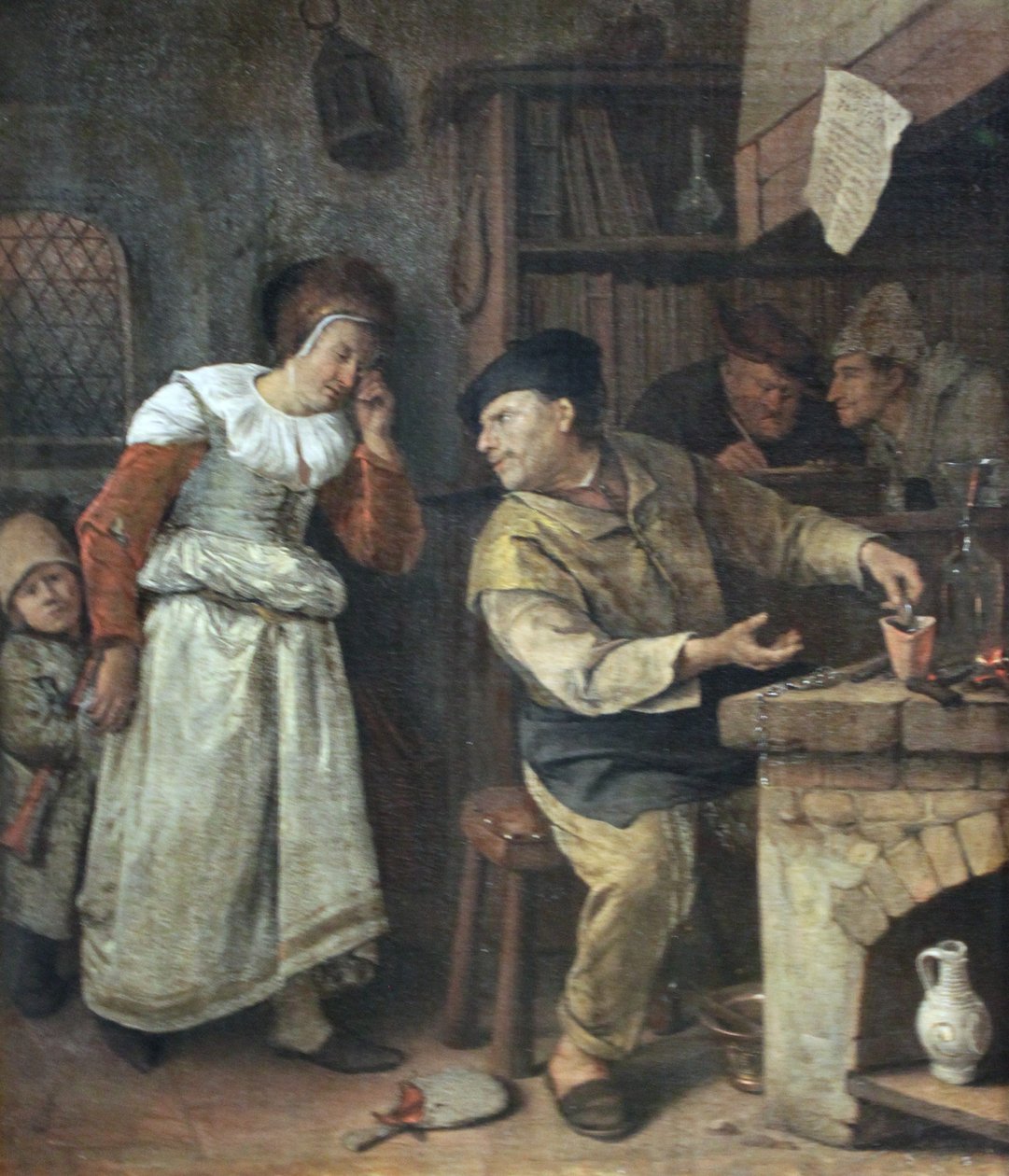 Egy ötvös, aki leolvaszt egy női ékszert közjegyző jelenlétében alkotó: Jan Havickszoon Steen