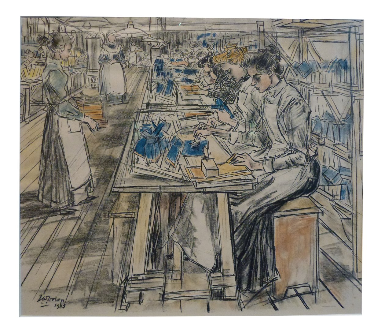  Gyertyatartó készítő 1 a 12 litográfia közül, amelyet Toorop készített a gyertyák gyártásáról alkotó: Jan Toorop