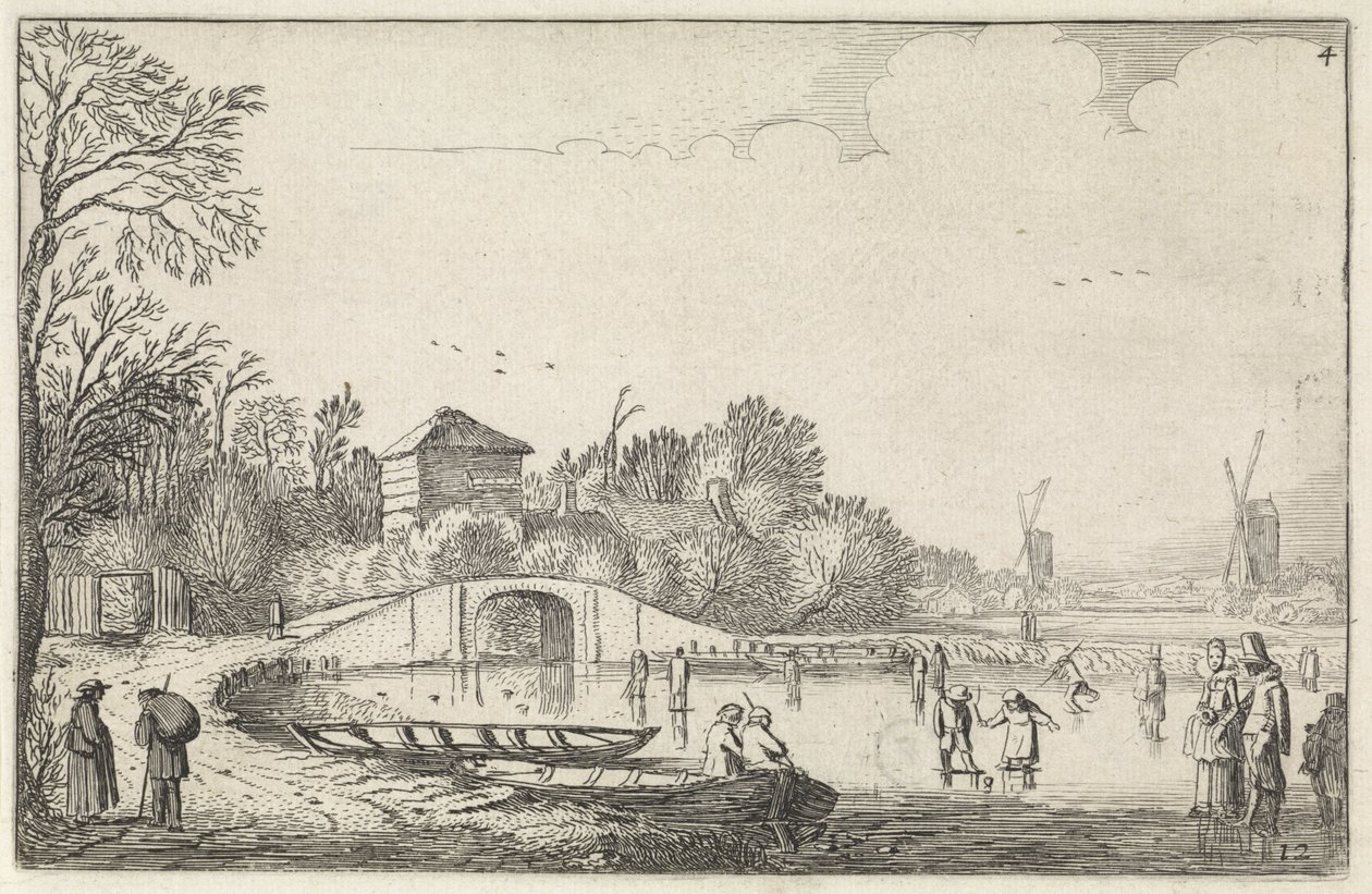 Korcsolyázók a folyón alkotó: Jan Van de Velde