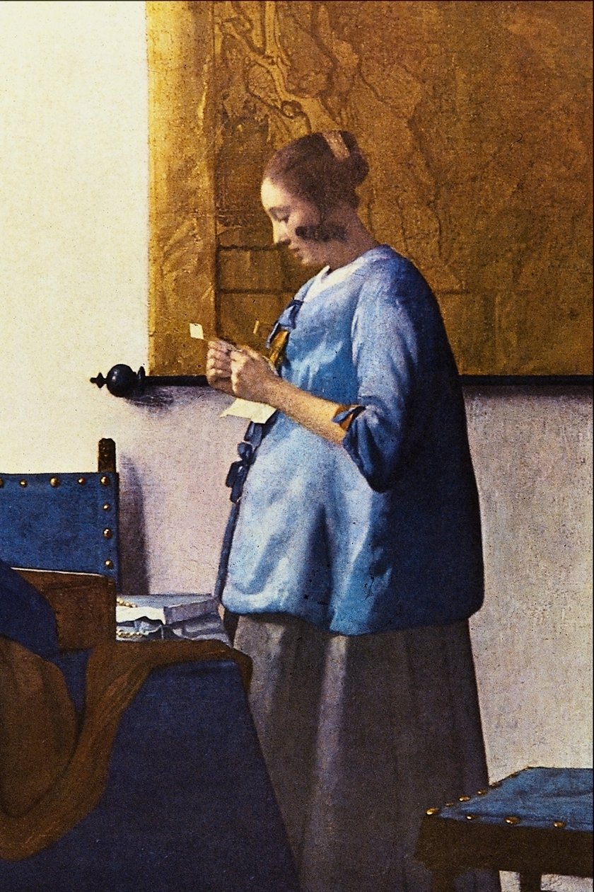 Nő egy levelet olvas alkotó: Jan Vermeer van Delft