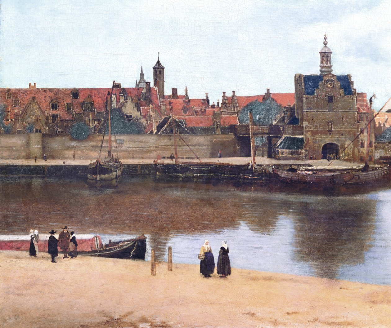 Delft látképe, 1660-61 körül (1109252 részlet) alkotó: Jan Vermeer van Delft