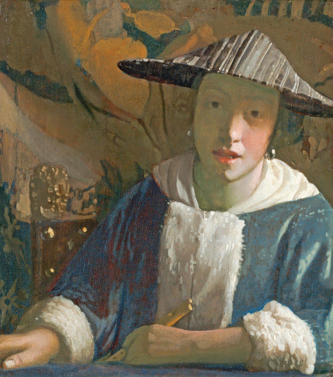Fiatal lány furulyával, 1665-70 körül alkotó: Jan Vermeer van Delft