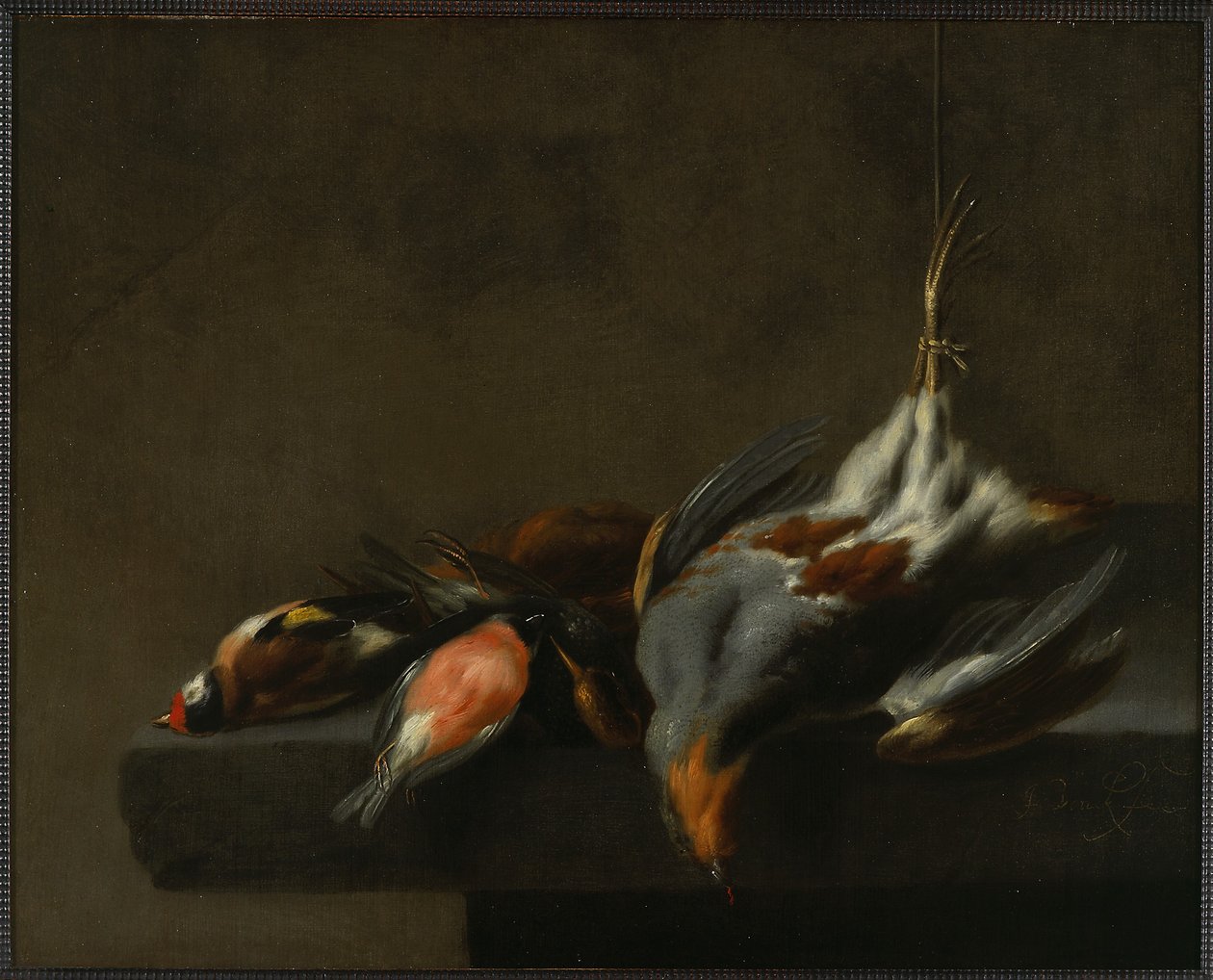 Döglött madarak csendélete, 1660 körül alkotó: Jan Vonck