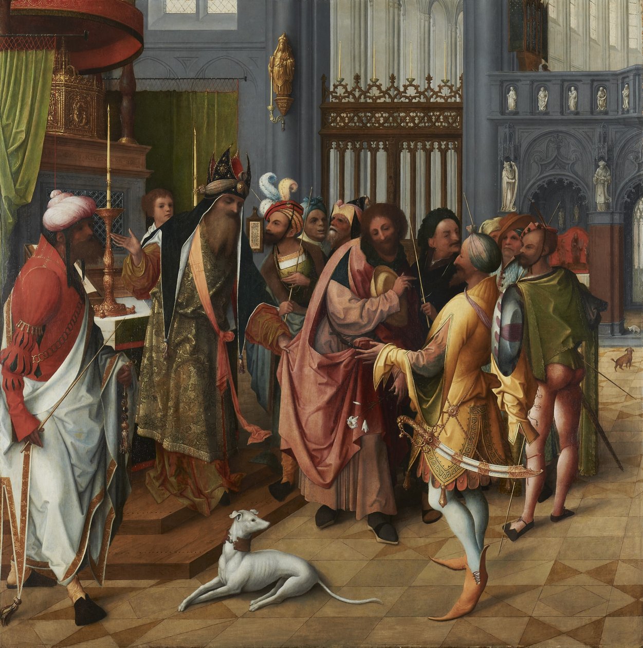 József és az udvarlók, 1515-20 körül (panel) (a verset lásd: 88614) alkotó: Jan de Beer