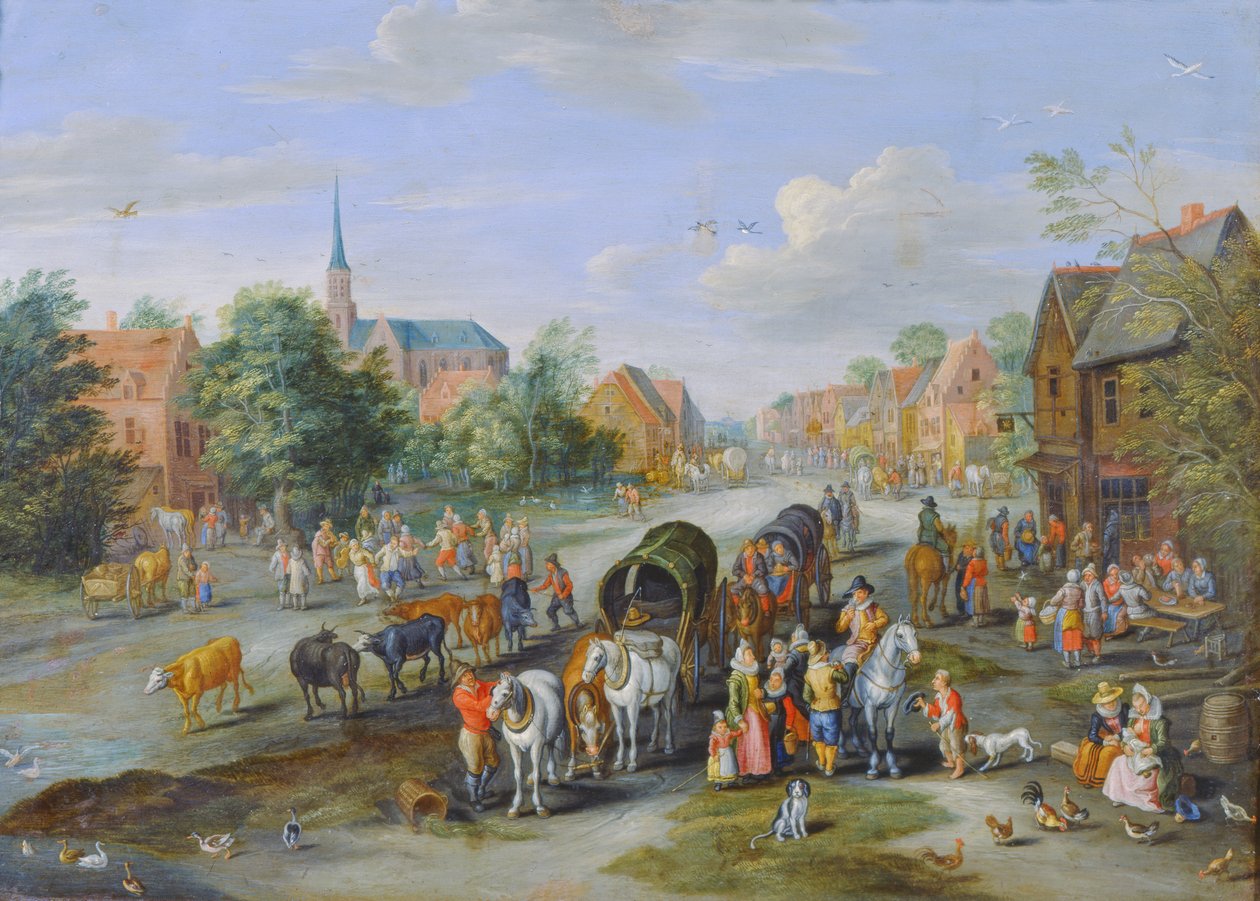 Flamand Fete (olaj, réz) alkotó: Jan the Elder Brueghel