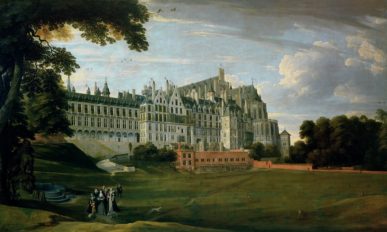 Infanta Isabella Clara Eugenia (1556-1663) Séta a brüsszeli palota területén alkotó: Jan the Elder Brueghel