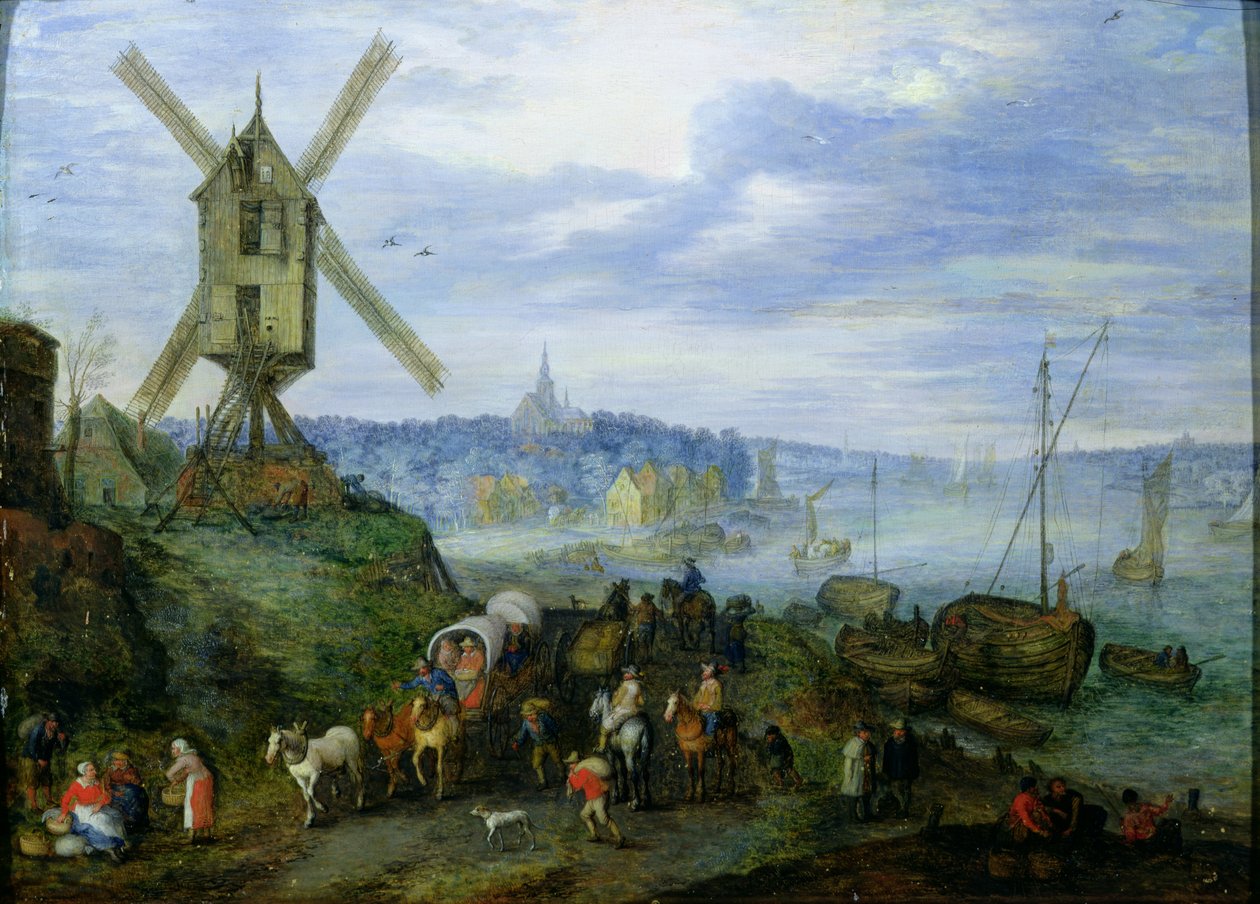 Folyói táj alkotó: Jan the Elder Brueghel