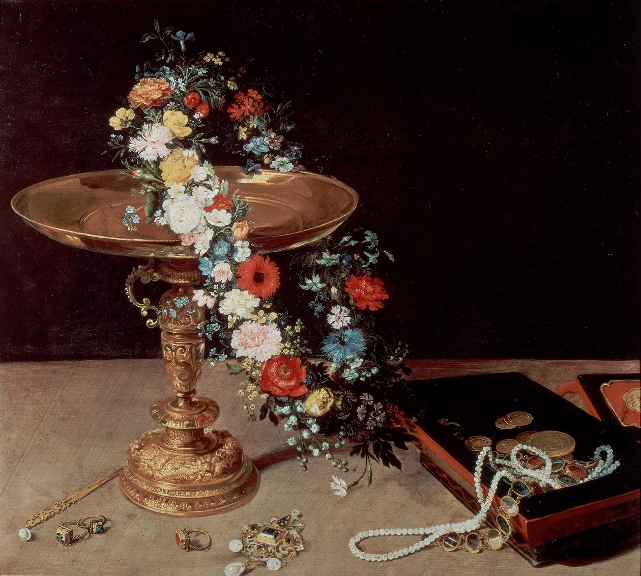 Csendélet koszorúval alkotó: Jan the Elder Brueghel