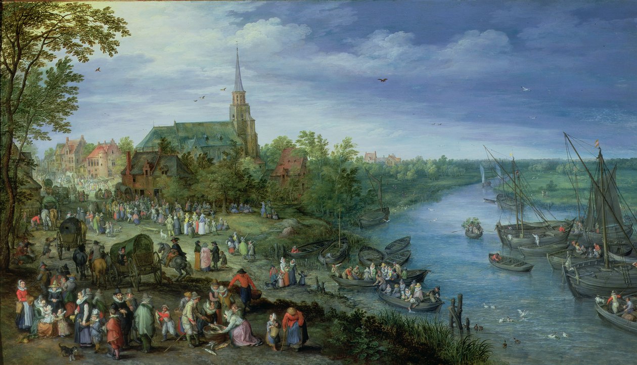 Az éves plébániai vásár Schelle-ben, 1614 alkotó: Jan the Elder Brueghel
