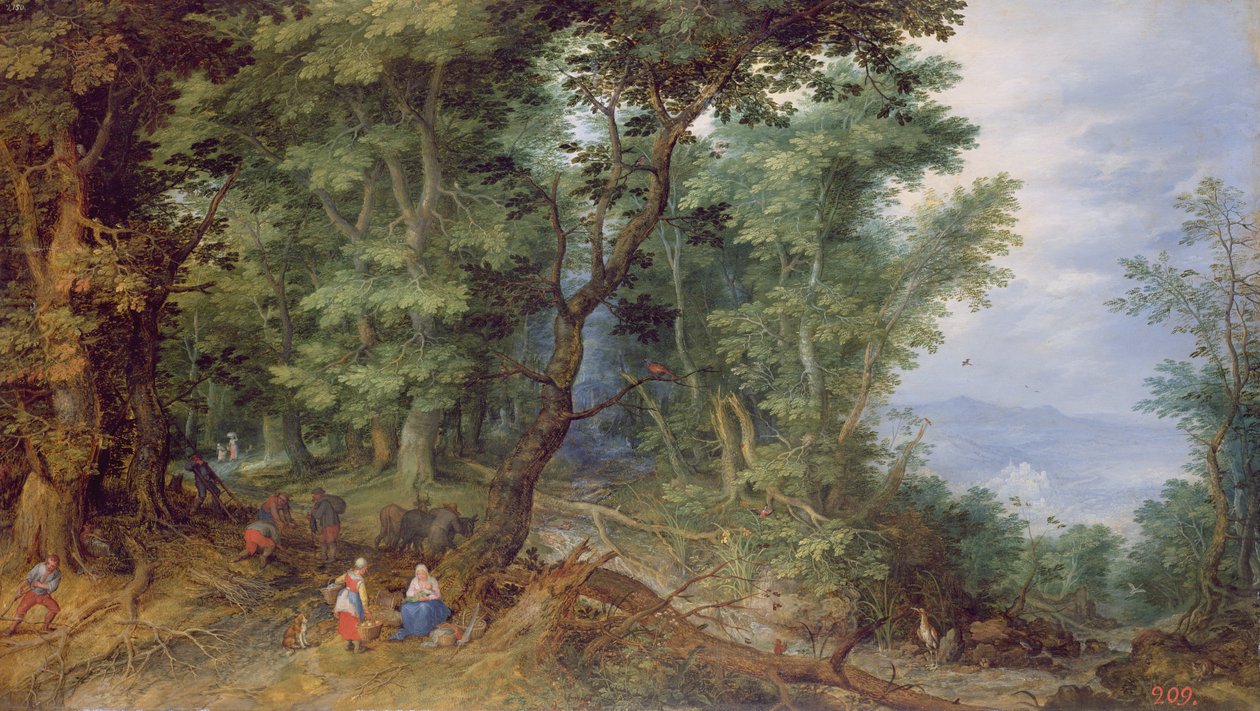 Erdős táj, avagy A többi az egyiptomi repülésben, 1607 alkotó: Jan the Elder Brueghel