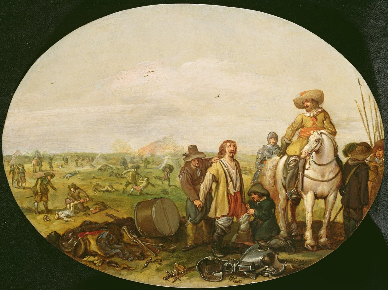 A csata utóhatásai (olaj, réz) alkotó: Jan the Younger Martsen
