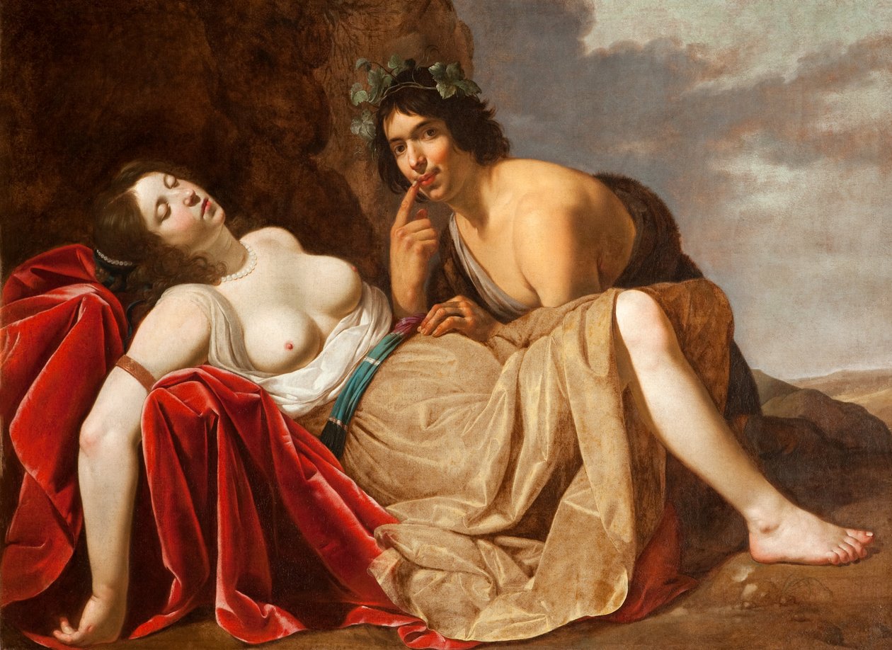 Pásztor és alvó lány, 1623-30 alkotó: Jan van Bijlert or Bylert