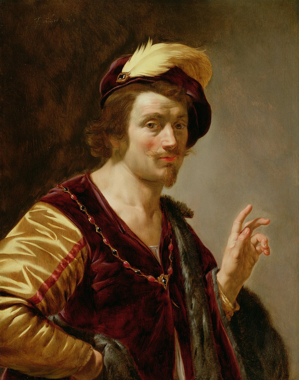 Az eljegyzés: A vőlegény, 1630 körül (42408 pár) alkotó: Jan van Bijlert or Bylert
