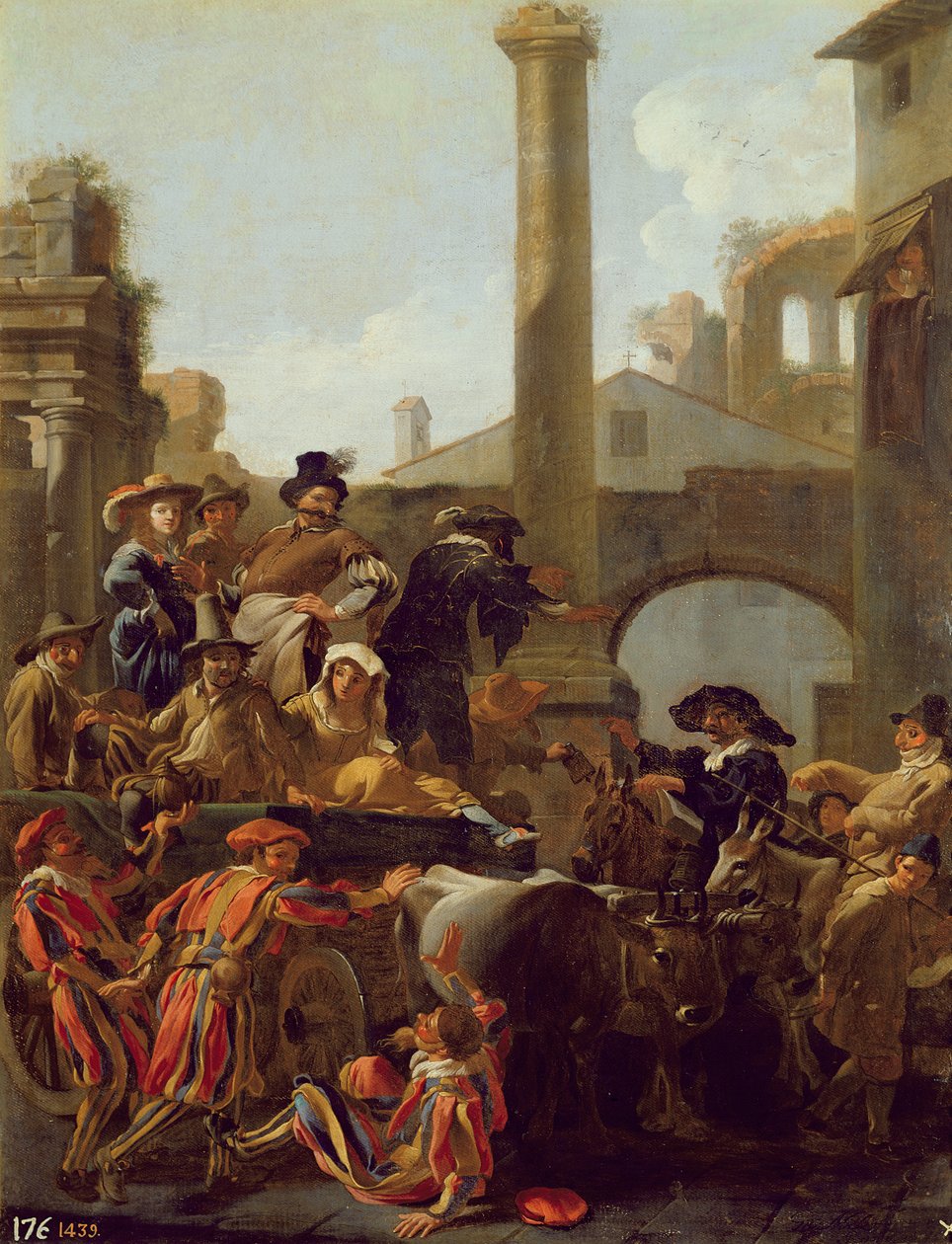 Karnevál ideje Rómában, 1653 alkotó: Jan van Bike Miel