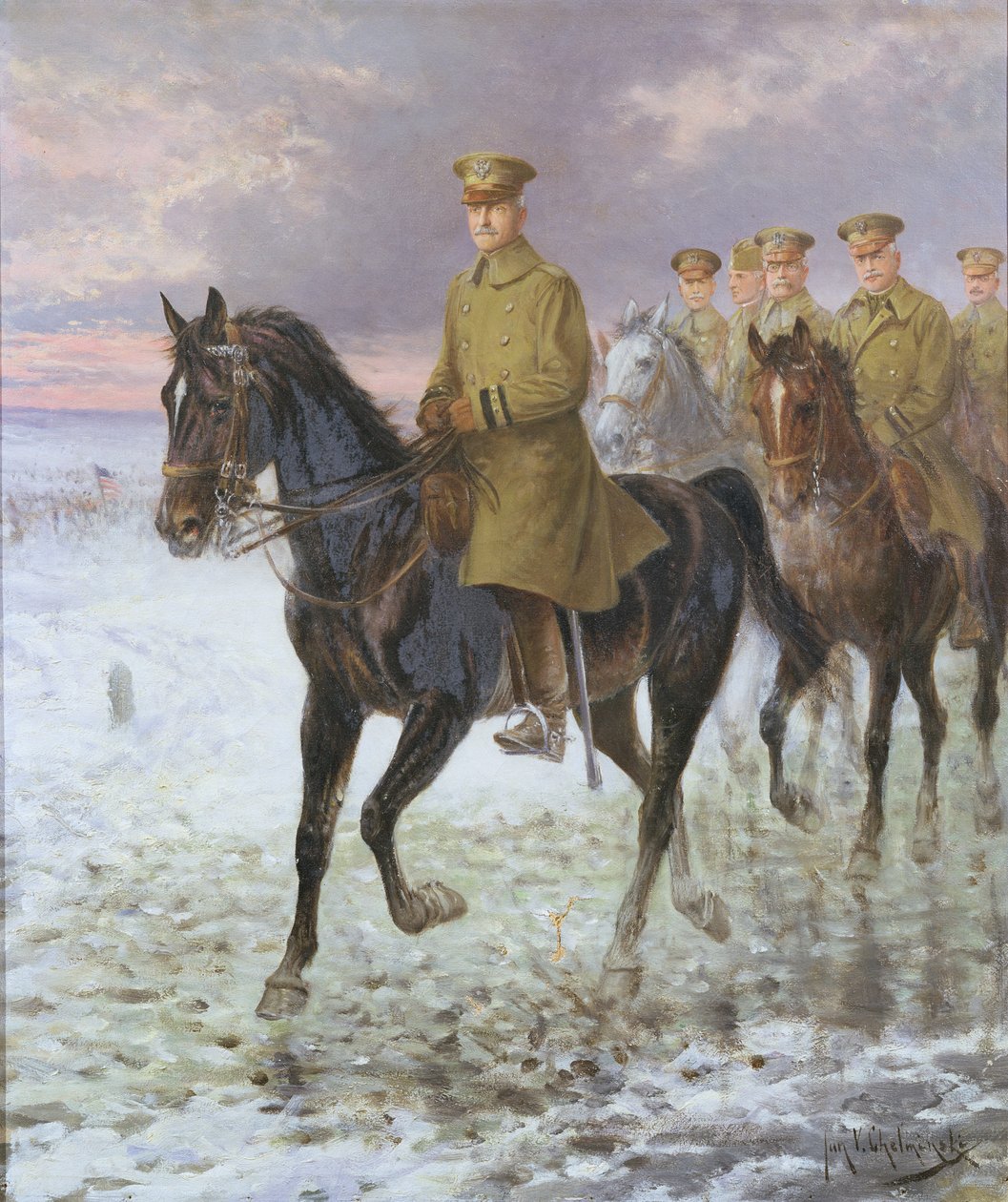 John J. Pershing tábornok (1860-1948) alkotó: Jan van Chelminski