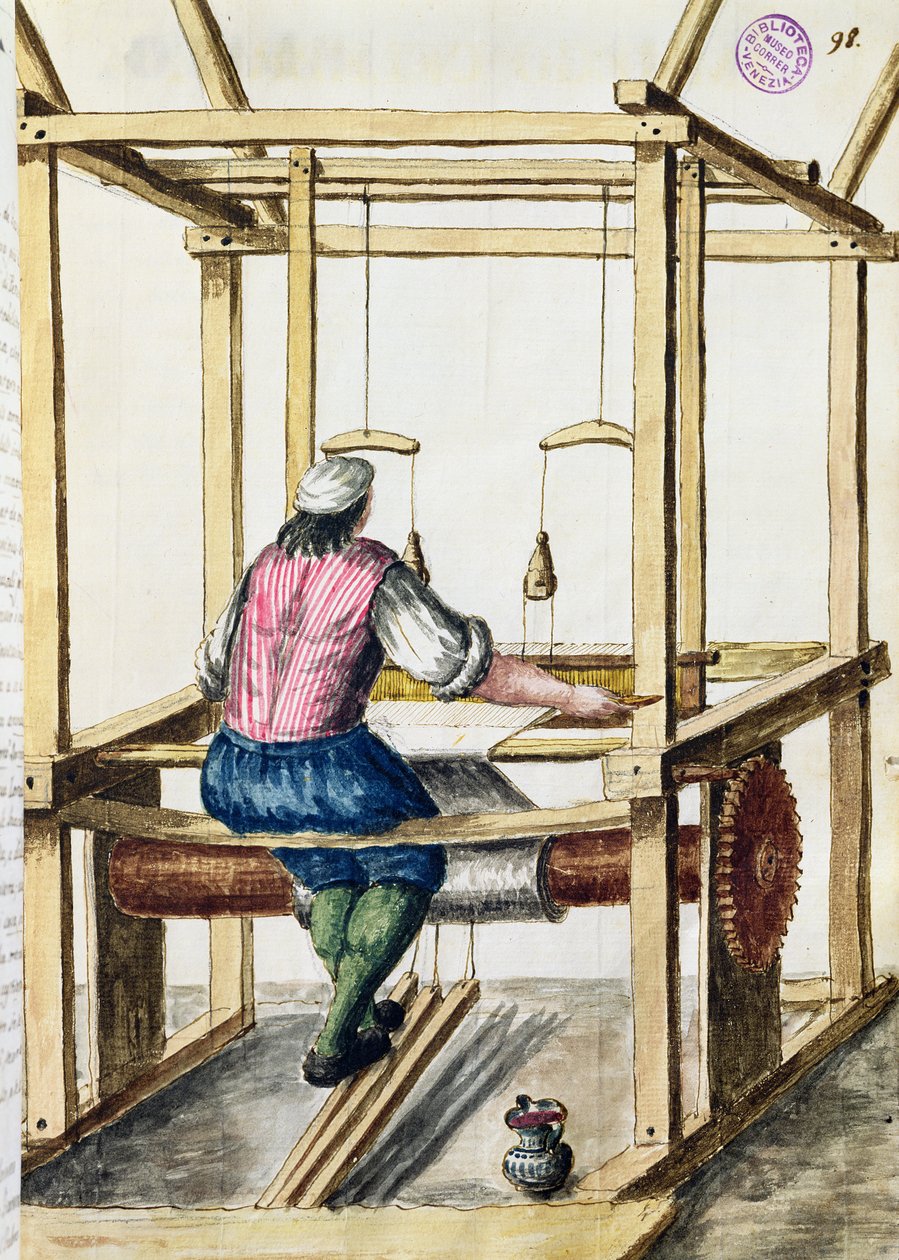 Egy velencei takács (toll, tinta és WC papíron) alkotó: Jan van Grevenbroeck