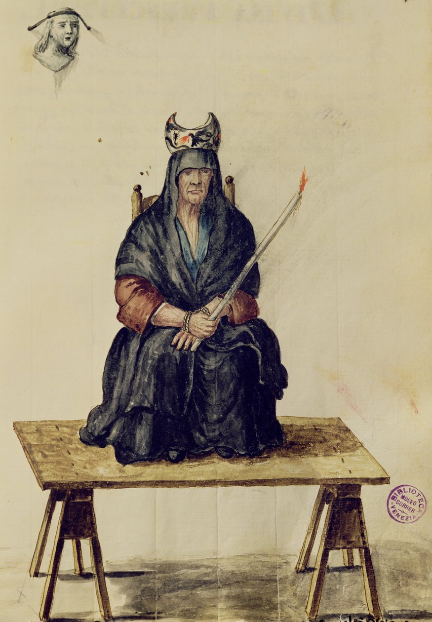 Varázslónő megbüntetése (toll, tinta és wc papíron) alkotó: Jan van Grevenbroeck