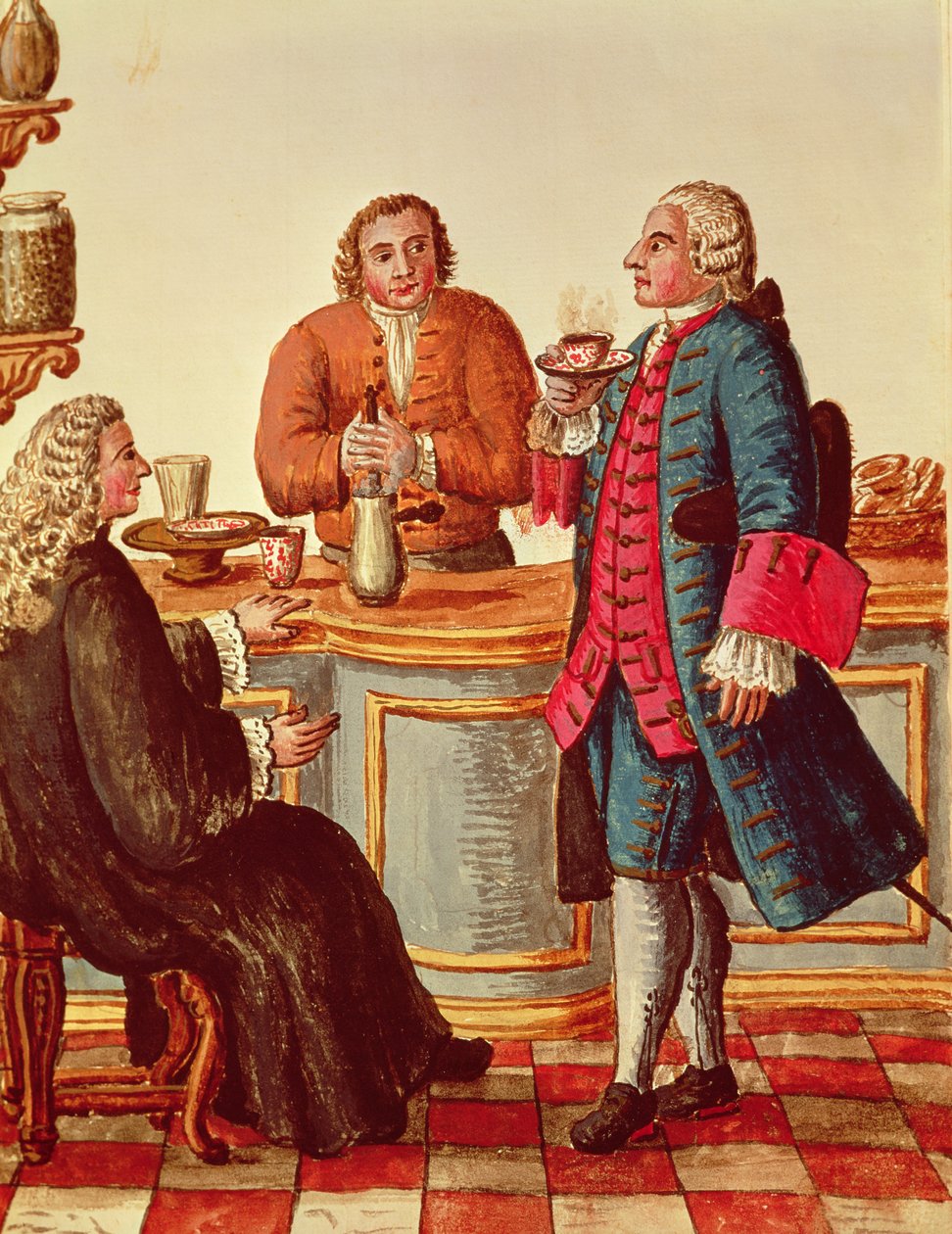 Velencei nemesek egy kávézóban alkotó: Jan van Grevenbroeck