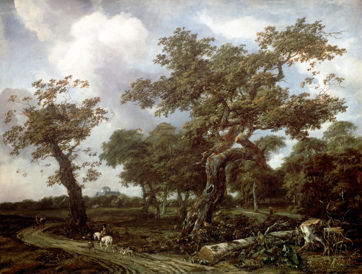 Egy erdő Hága közelében, kilátással a Huis ten Bosch -ra alkotó: Jan van Kessel the Elder