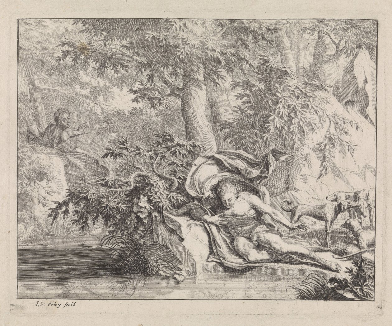 Nárcisz és Echo alkotó: Jan van Orley  