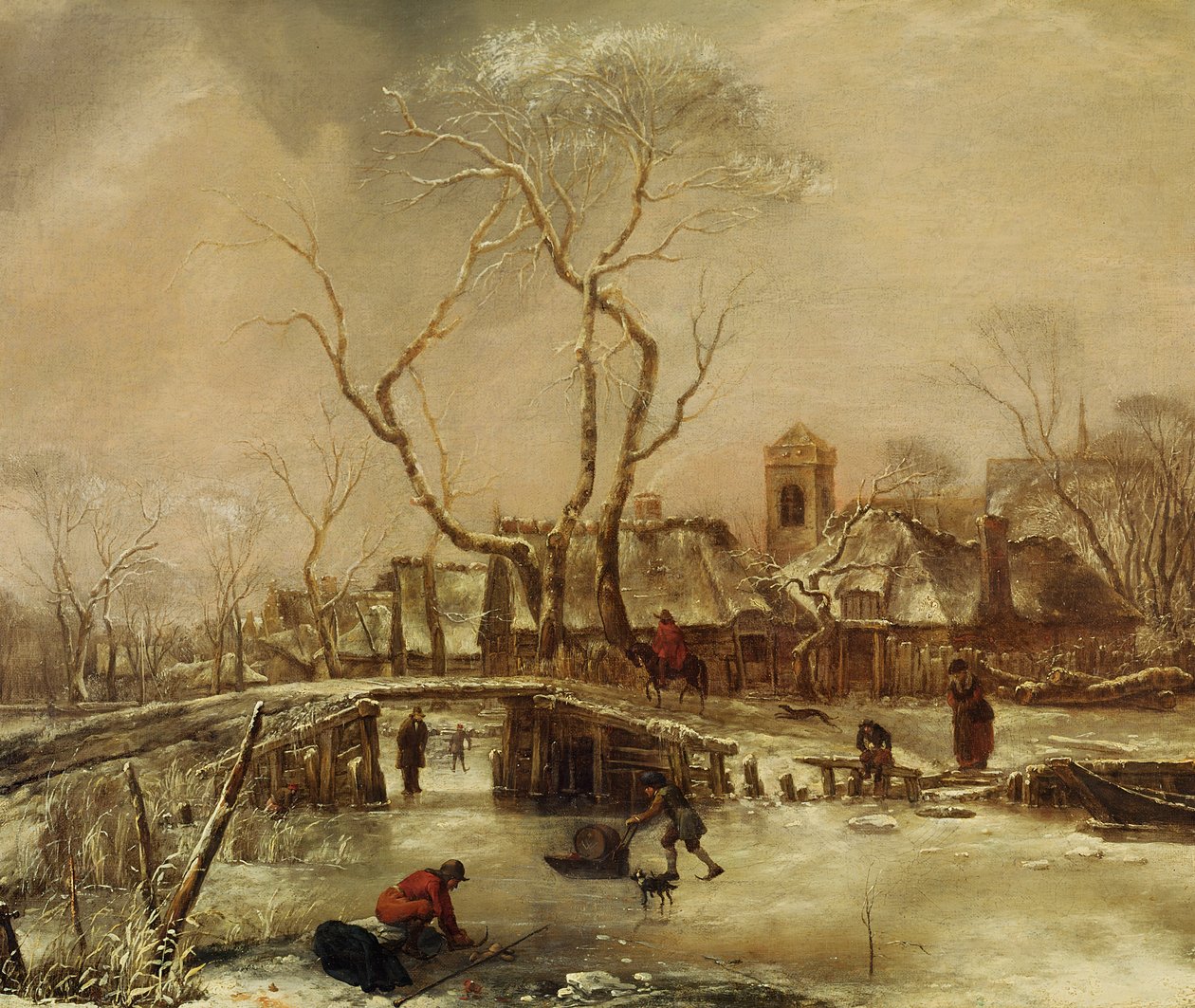 Téli jelenet alkotó: Jan van de Capelle or Cappelle